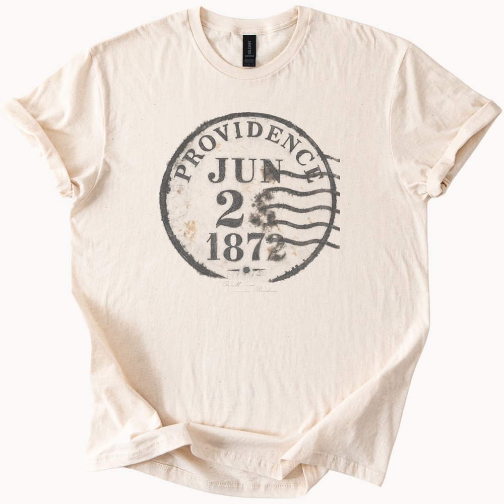 Providence Jun 2 1872 Postmark Stamp Tee